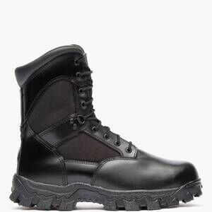 NEW ROCKY men's alphaforce zipper composite toe public service boot in black